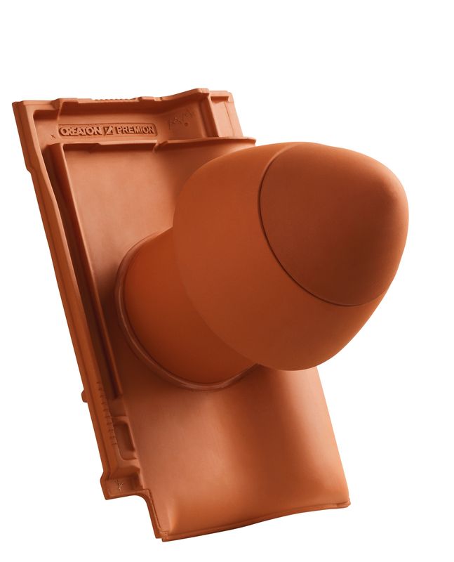 PRE Element tub aerisire argila NW 125 „SIGNUM“ Tip F cu furtun flexibil pentru conexiune incl. Adaptor „SIGNUM“