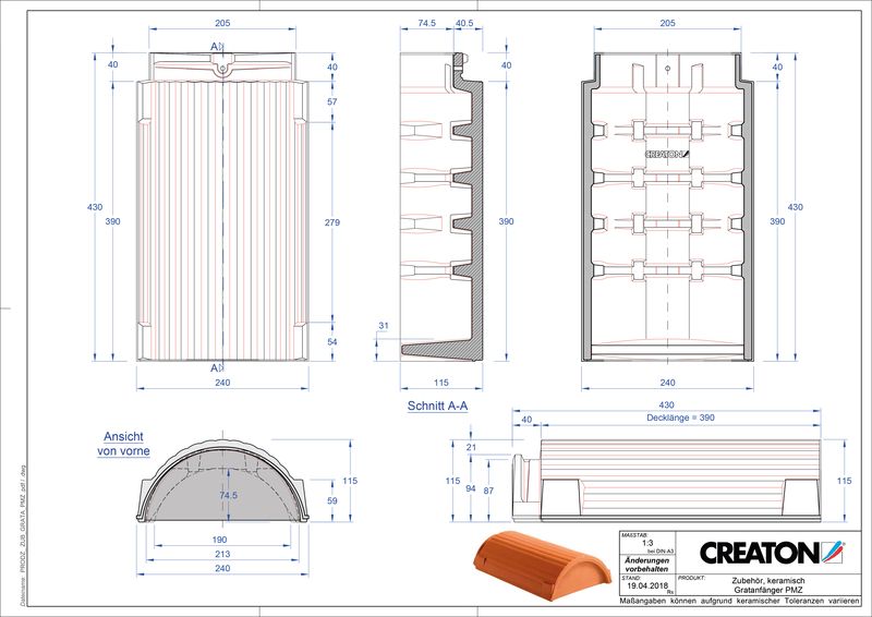 Fiser CAD produs Coamă gamă accesorii GRATA-PMZ
