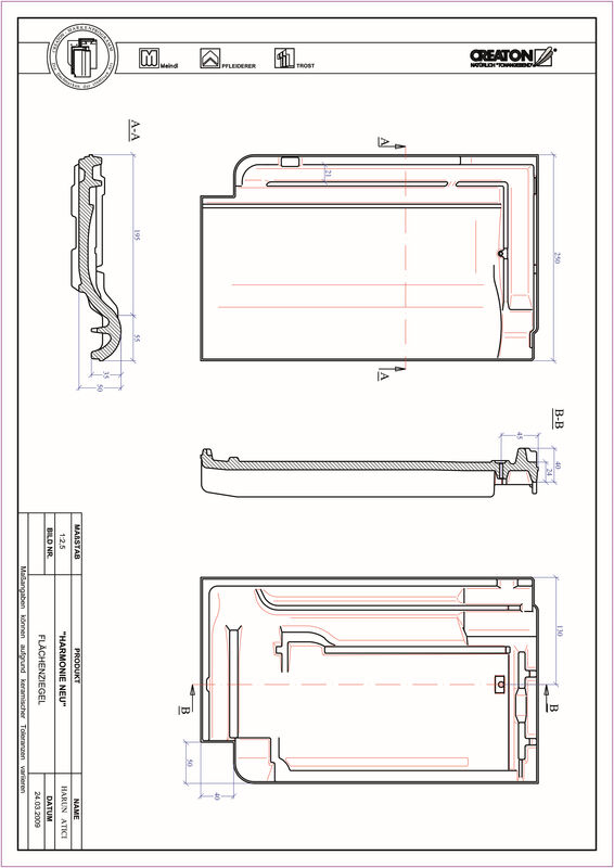 Fiser CAD produs HARMONIE Ţiglă de bază FLA