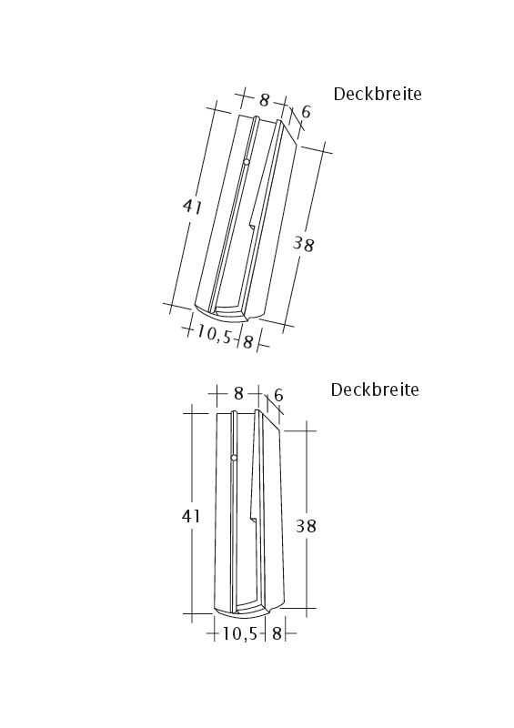 Desen tehnic produs PROFIL Kera-Saechs-18cm-SchiebeOG