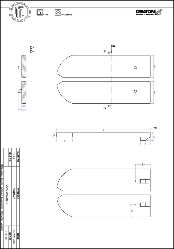 Fiser CAD produs SAKRAL decupaj rotund RUND-LH