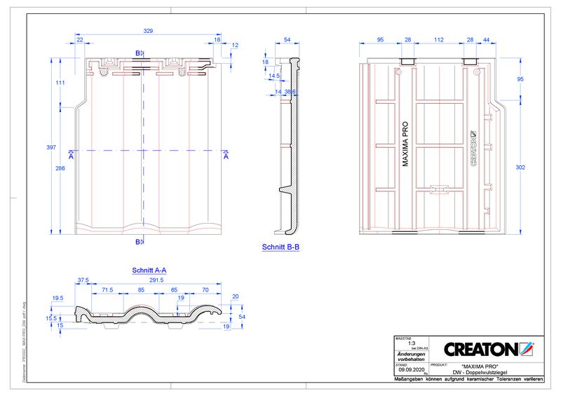 Produkt CAD-Datei MAXIMA PRO Doppelwulstziegel DWZ