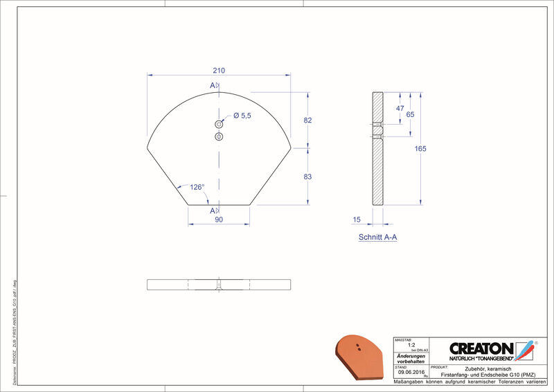Fiser CAD produs Coamă gamă accesorii FIRSTAESCH-G10-PMZ