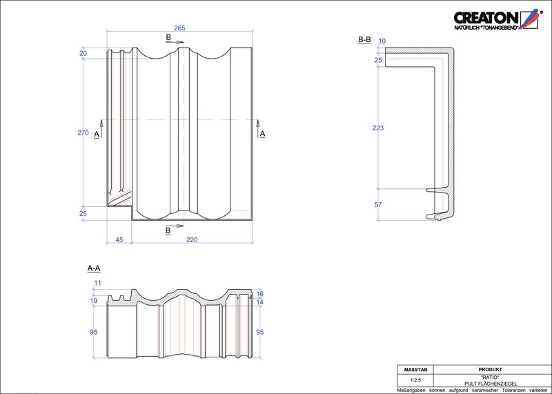 Fiser CAD produs RATIOŢiglă cu versant standard  PULTFLA