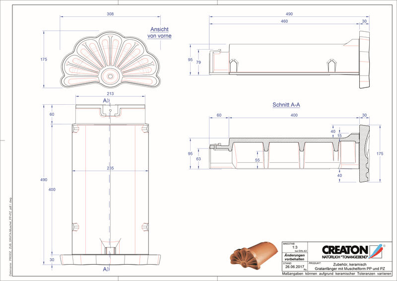 Fiser CAD produs Coamă gamă accesorii GRATAMUSCH-PP-PZ