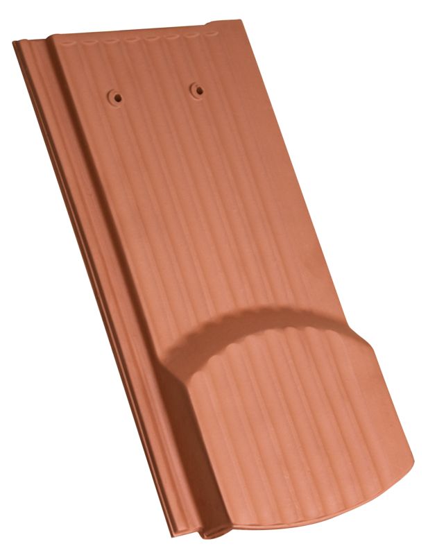 Ţiglă interlocking de aerisire, cu suprafaţa profilată, decupaj segment