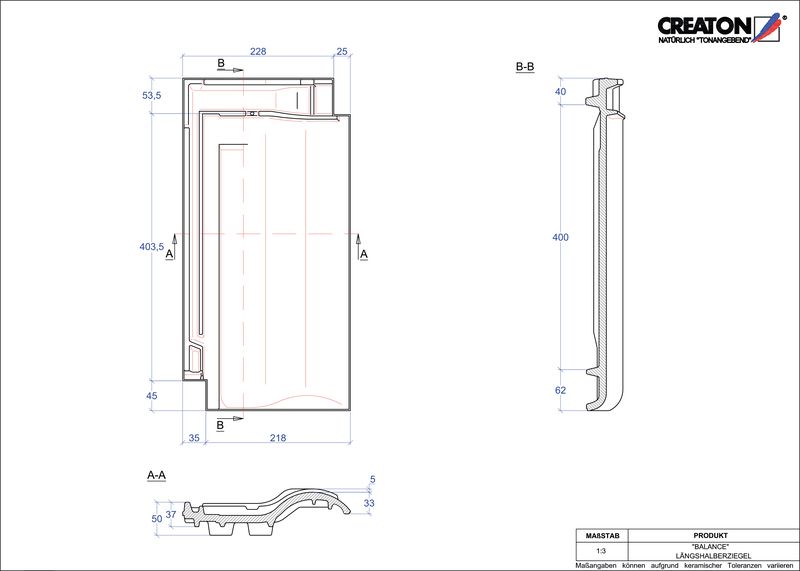 Fisier CAD produs BALANCE Ţiglă 1/2  LH