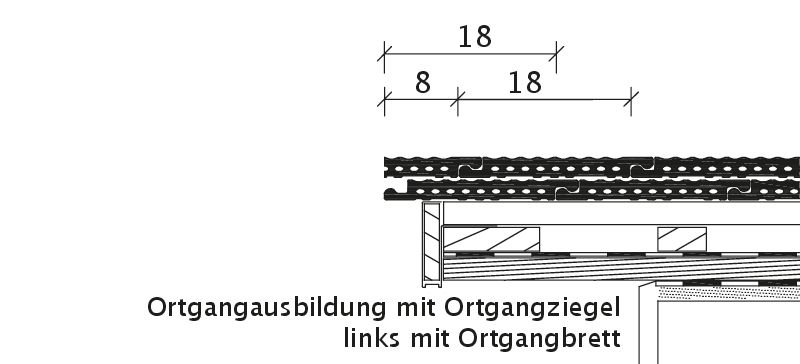 Desen tehnic produs PROFIL Ţiglă laterală stânga OBL