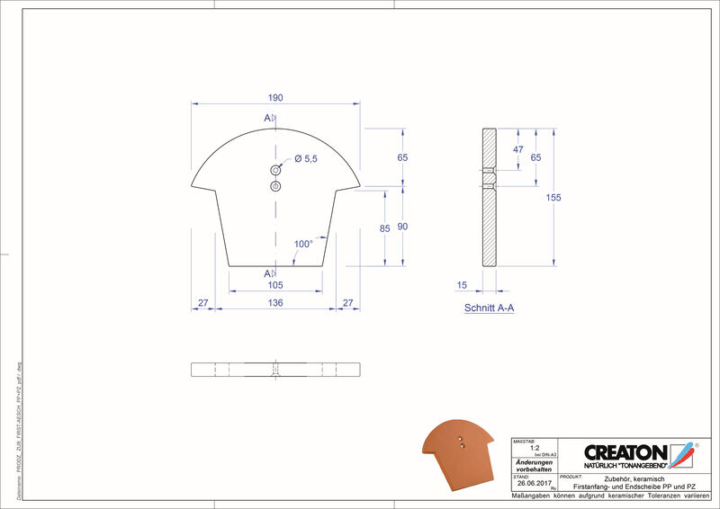 Fiser CAD produs Coamă gamă accesorii FIRSTAESCH-PP-PZ