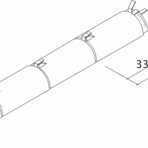 Desen tehnic produs Coamă si inceput de coama  BZ-Firstziegel-Perspektive