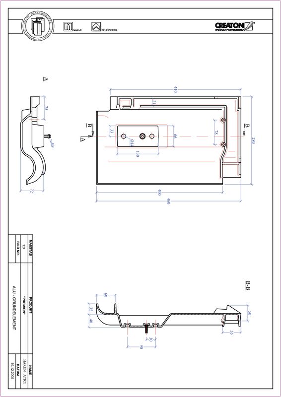 Fiser CAD produs PREMION Element aluminiu  GRUNDALU