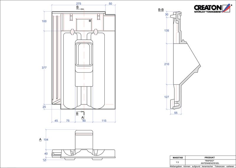 Fiser CAD produs RAPIDO Antenă ANTENNE
