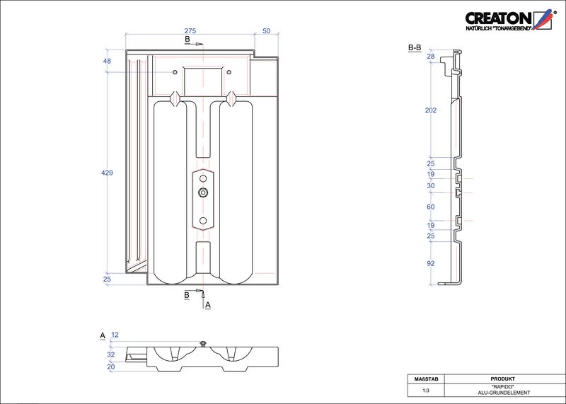 Fiser CAD produs RAPIDO Element aluminiu  GRUNDALU