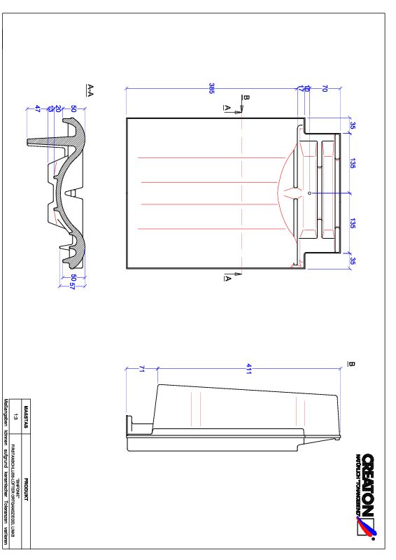 Fiser CAD produs SINFONIE Ţiglă laterală de aerisire pentru conexiune la coamă  stânga FALOGL