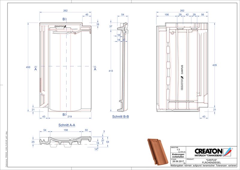 Fisier CAD produs CANTUS Tigla de bază FLA