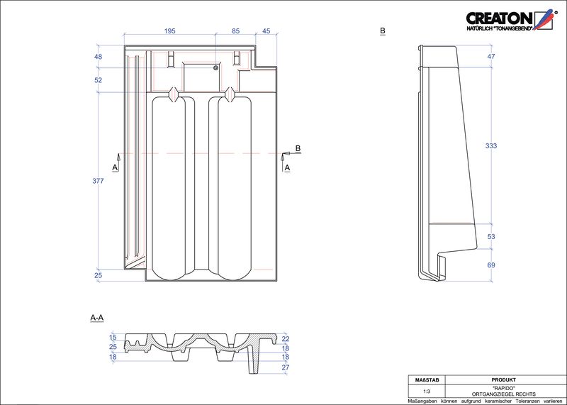 Fiser CAD produs RAPIDO laterală dreapta OGR