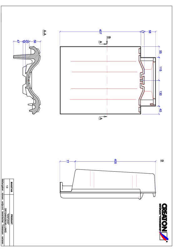 Fiser CAD produs SINFONIE laterală stânga OGL