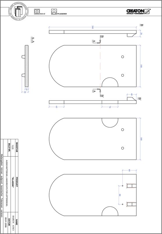 Fiser CAD produs KLASSIK decupaj rotund RUND-AUSSCHNITT-LUEFTZ