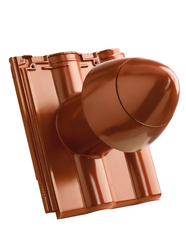 MAX PRO SIGNUM ceramic vent pipe DN 125 mm with screw-on hood, incl. sub-roof connection adapter