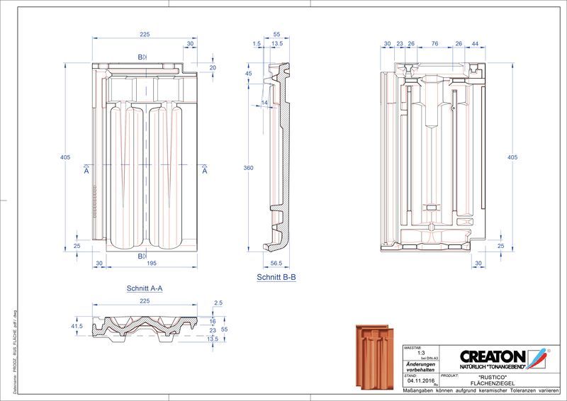 Fiser CAD produs RUSTICO Ţiglă de bază FLA