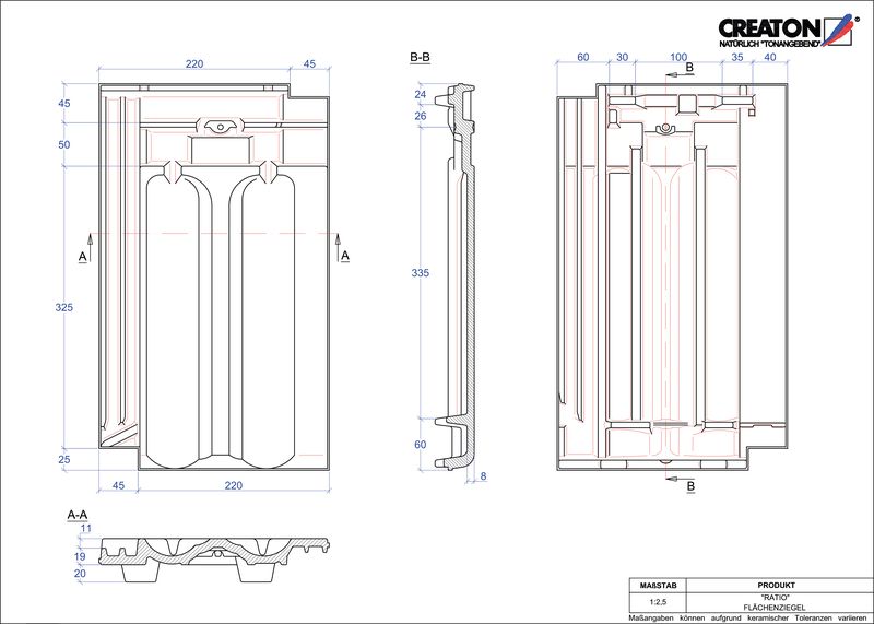 Fiser CAD produs RATIO Ţiglă de bază FLA