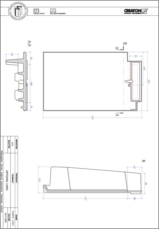 Fisier CAD produs DOMINO laterală stânga OGL