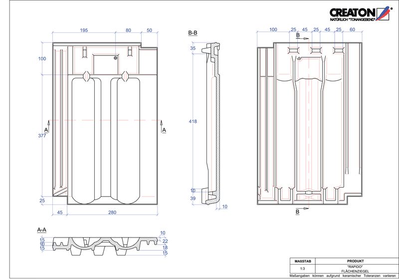 Fiser CAD produs RAPIDO Ţiglă de bază FLA