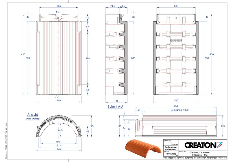 Fiser CAD produs Coamă gamă accesorii FIRST-PMZ