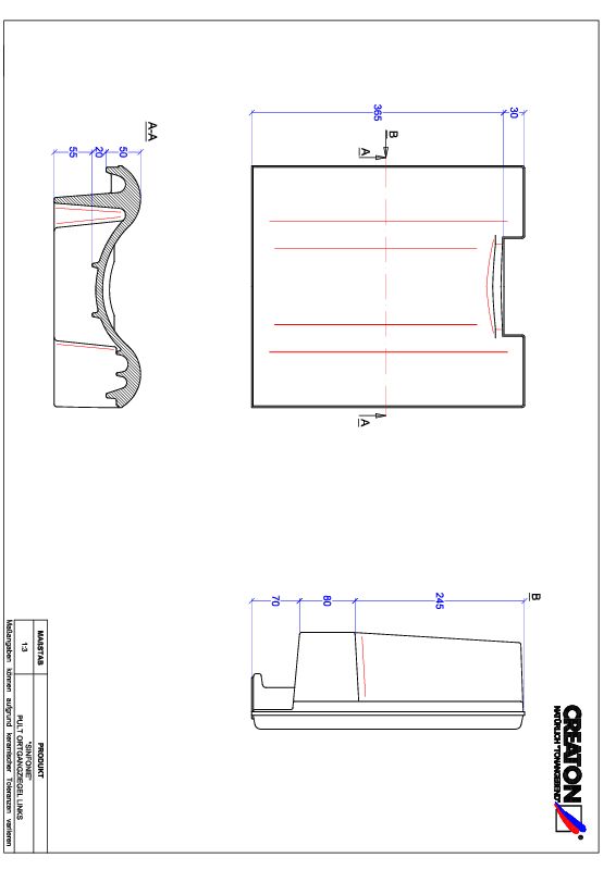 Fiser CAD produs SINFONIE Ţiglă laterală stânga cu versant standard PULTOGL