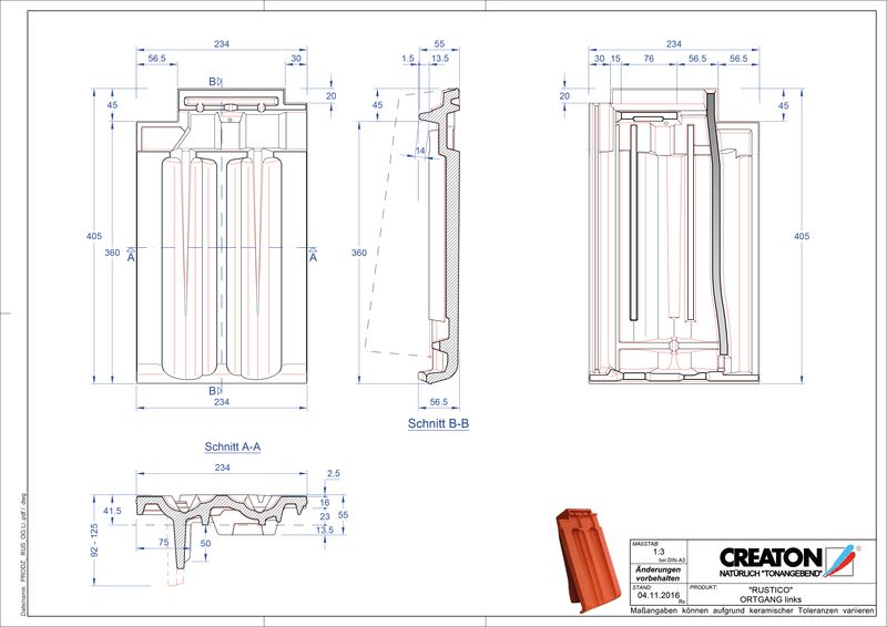 Fiser CAD produs RUSTICO laterală stânga OGL