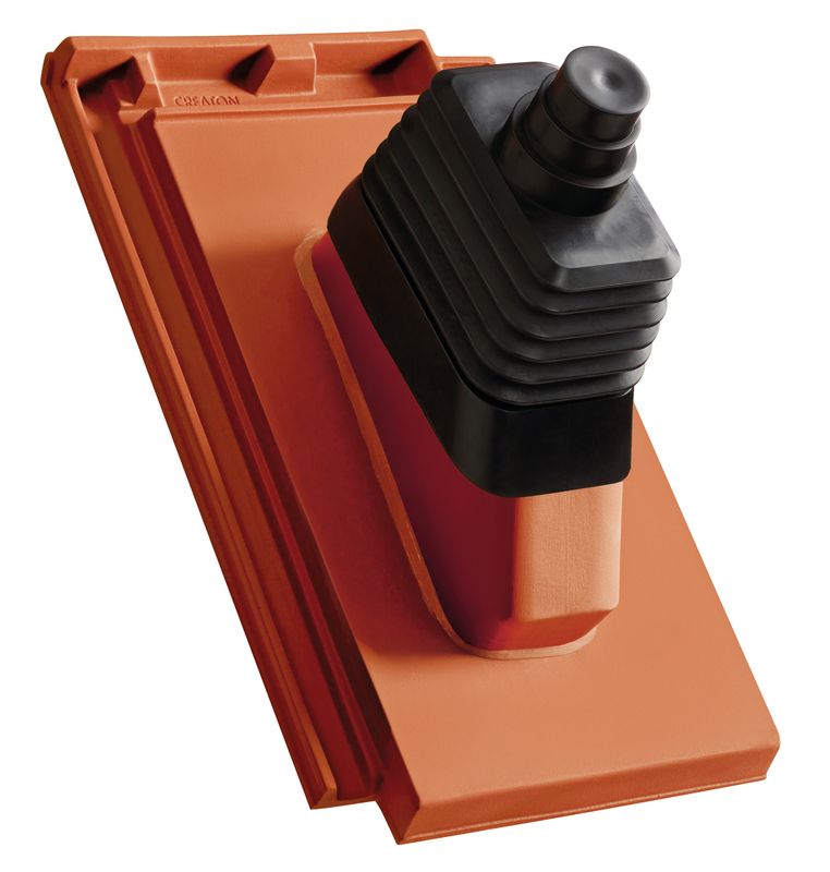 DOM Ţiglă de trecere din argila pentru antena NW 60 cu conexiune cauciuc incl. manseta EPDM