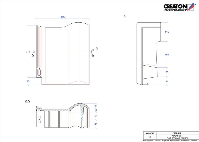 Fisier CAD produs BALANCE Ţiglă laterală dreapta cu versant standard PULTOGR