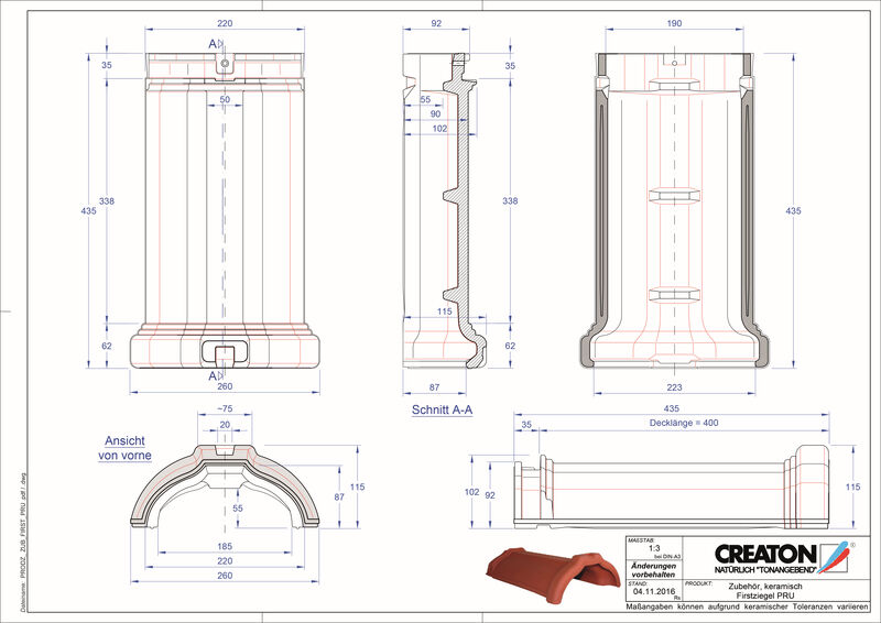 Fiser CAD produs Coamă gamă accesorii FIRST-PRU