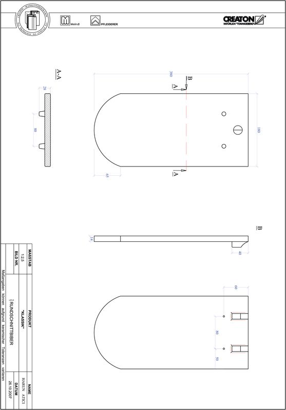 Fiser CAD produs KLASSIK decupaj rotund RUND-1-1