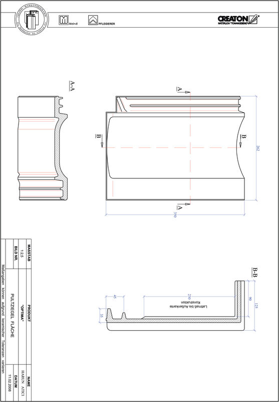 Fiser CAD produs OPTIMAŢiglă cu versant standard  PULTFLA
