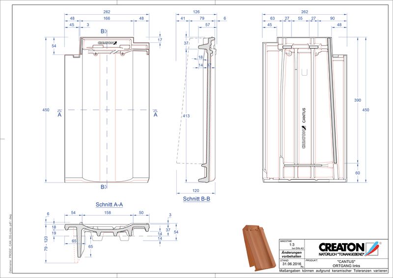 Fisier CAD produs CANTUS laterală stânga OGL