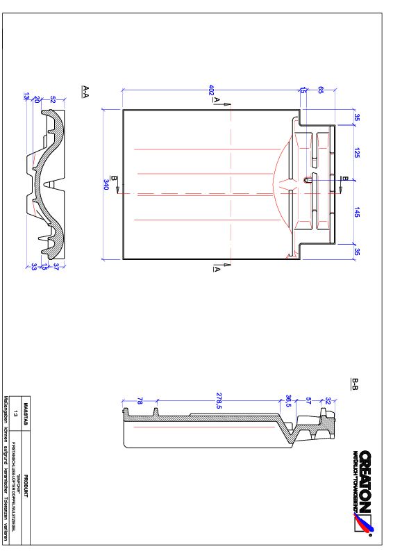 Fiser CAD produs SINFONIE Ţiglă cu proeminenţă  pentru aerisire coamă FALDWZ