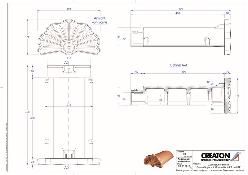 Fiser CAD produs Coamă gamă accesorii GRATAMUSCH-PP-PZ