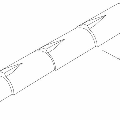 Desen tehnic produs Coamă si inceput de coama  BM-Firstziegel-Perspektive
