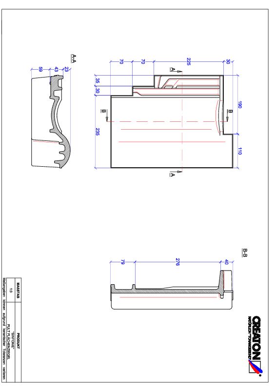 Fiser CAD produs SINFONIE Ţiglă cu versant standard PULT