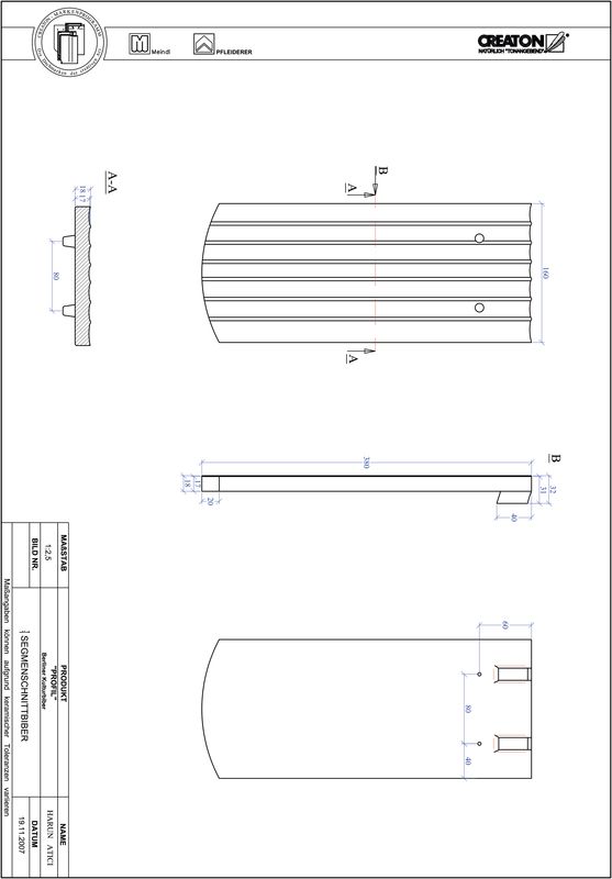 Fiser CAD produs PROFIL Taietura segment  BKBI-1-1