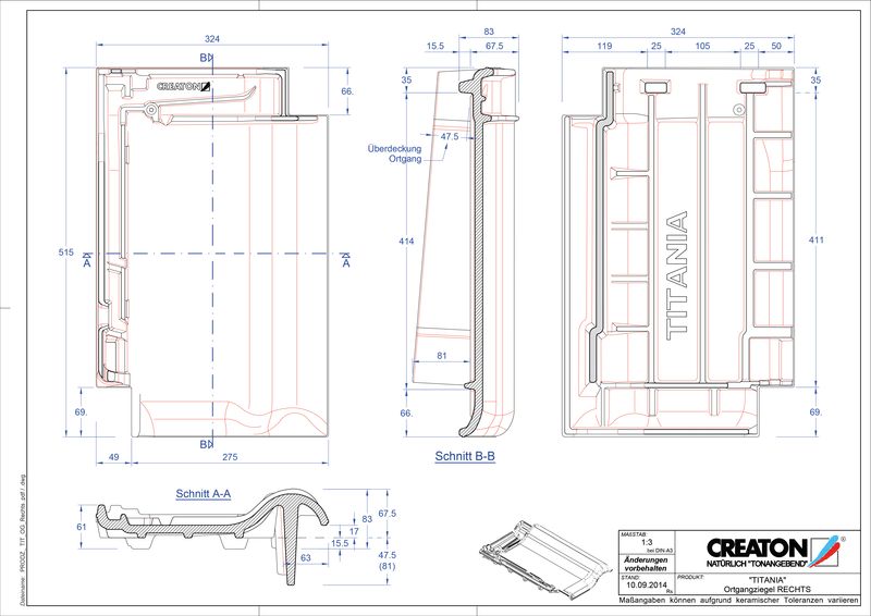 Fiser CAD produs TITANIA laterală dreapta OGR