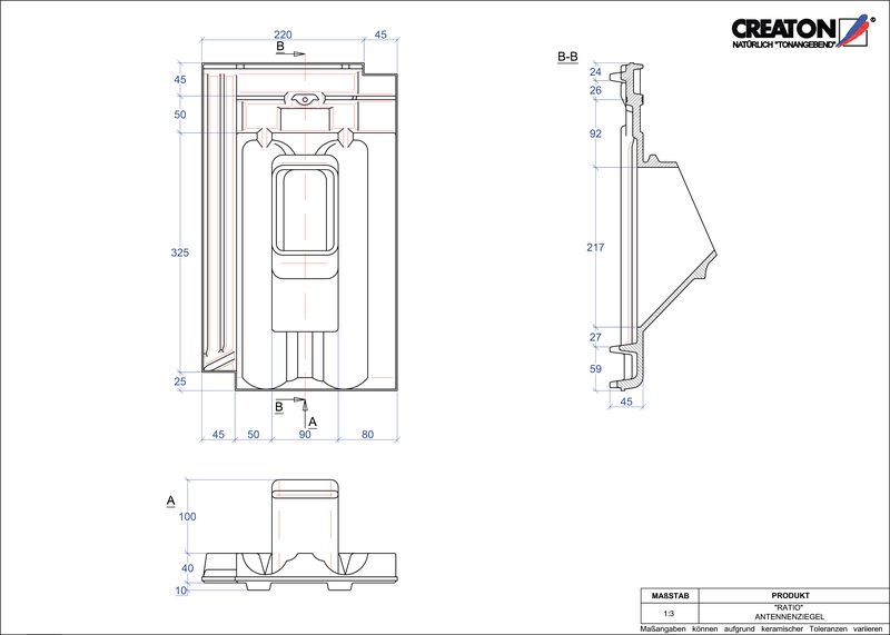 Fiser CAD produs RATIO Antenă ANTENNE