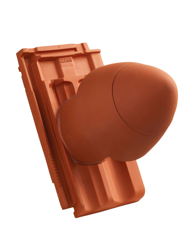 RUS Element tub aerisire argila NW 125 „SIGNUM“ Tip F cu furtun flexibil pentru conexiune incl. Adaptor „SIGNUM“