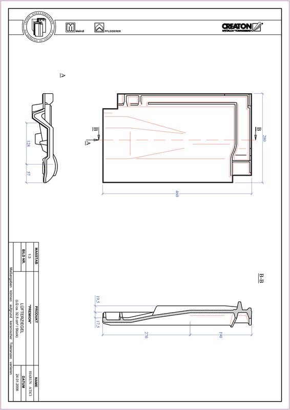 Fiser CAD produs PREMION Ţiglă de aerisire LUEFTZ
