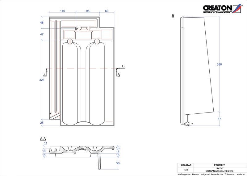 Fiser CAD produs RATIO laterală dreapta OGR